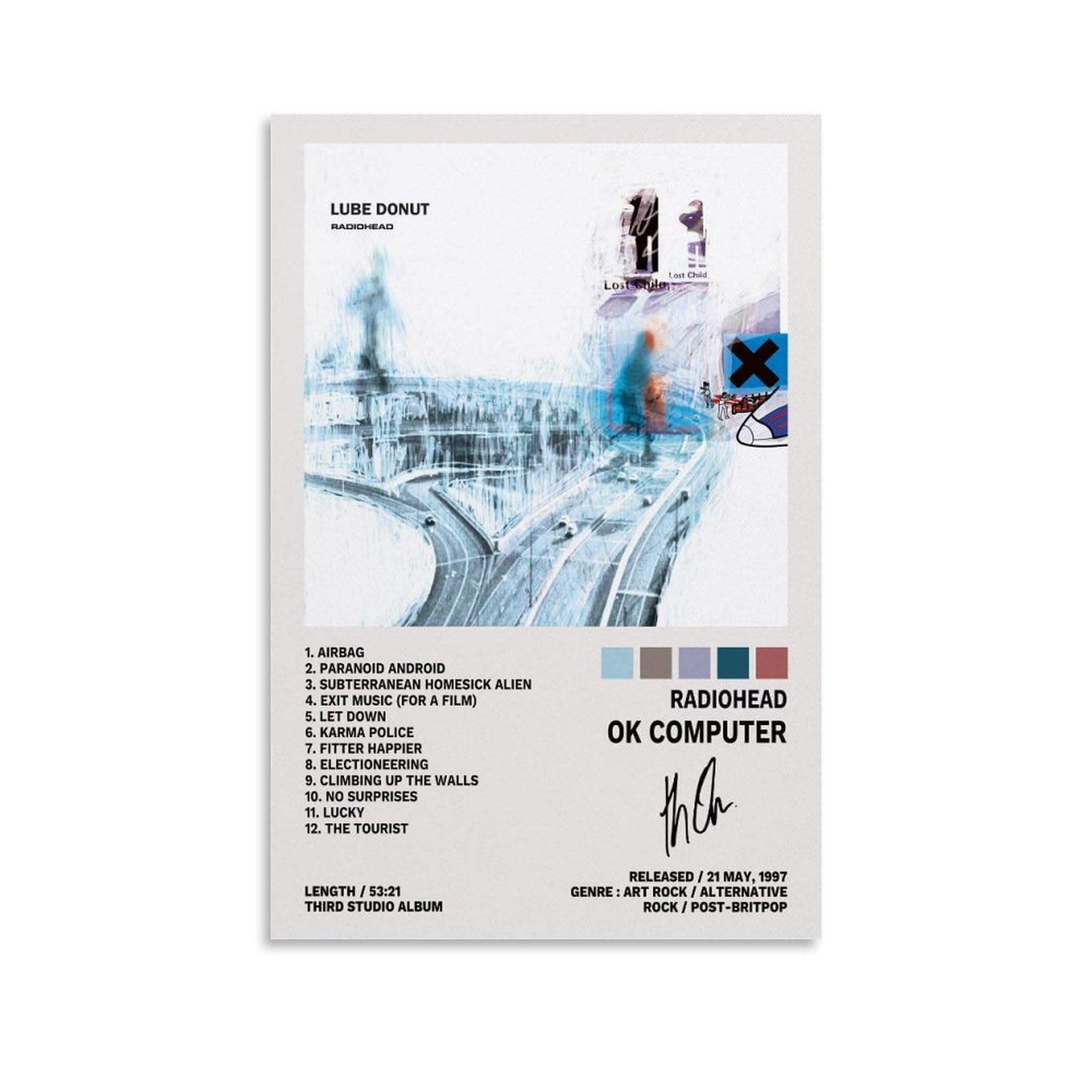 Amazon.com: TONN Radiohead Poster Ok Computer Album Cover